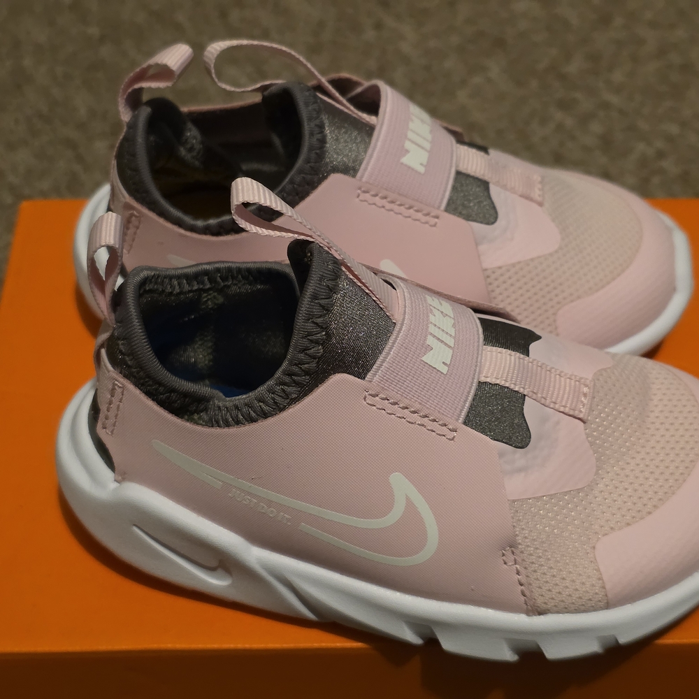 Nike Pink and Gray Sneakers Sporty Mesh Design